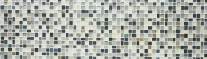 Piastrella di mosaico decorata a mano Rivestimento traslucido bianco grigio ruggine Rettangolo Mosaico di vetro Pietra di cristallo rustica MOS82-0102_m