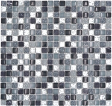 Mosaico di vetro in pietra naturale chiaro grigio argento antracite piastrelle backsplash cucina bagno - MOS92-0208