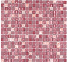 Mosaico di vetro pietra naturale mosaico piastrelle marmo rosa rosa BAGNO cucina WALL backsplash piastrelle - MOS92-1002