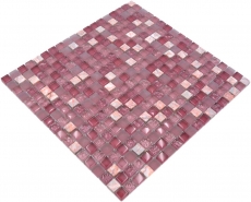 Mosaico di vetro pietra naturale mosaico piastrelle marmo rosa rosa BAGNO cucina WALL backsplash piastrelle - MOS92-1002
