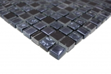 Mosaico di vetro pietra naturale mosaico piastrelle marmo grigio nero blu-nero backsplash cucina backsplash bagno - MOS92-0302