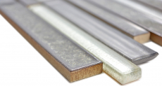 Piastrella di mosaico dipinta a mano ceramica traslucida grigio mosaico di vetro composito Cristallo di ceramica grigio artico MOS83IC-0239_m