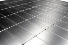 Campione a mano tessere di mosaico autoadesive alluminio argento metallo rettangolo metallo MOS200-22M50_m