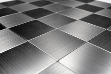 Campione a mano tessere di mosaico autoadesive alluminio argento metallo MOS200-4MM99_m