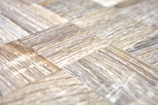 piastrella di mosaico autoadesiva ALU grigio chiaro metallo effetto legno MOS200-2222