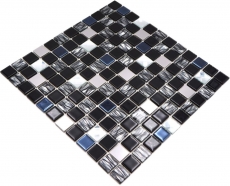 Mosaico di vetro in acciaio inox Rivestimento autoadesivo per pareti di cucina MOS200-4CM26