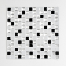 film adesivo in vinile autoadesivo per piastrelle a mosaico bianco argento nero backsplash per cucina