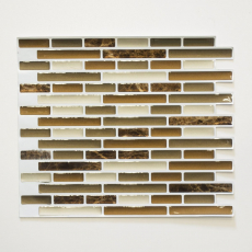 pellicola adesiva in vinile autoadesiva a mosaico beige marrone emperador backsplash di piastrelle cucina