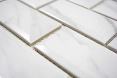 Campione a mano mosaico ceramico Metro Carrara look backsplash cucina splashback BAD doccia MOS26M-0203_m