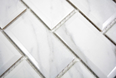 Campione a mano mosaico ceramico Metro Carrara look backsplash cucina splashback BAD doccia MOS26M-0203_m
