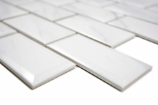 Campione a mano mosaico ceramico Metro Carrara look backsplash cucina splashback BAD doccia MOS26M-0203_m