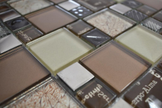 Trasparente cristallo mosaico vetro mosaico argento marrone muro piastrelle backsplash cucina doccia bagno_f | 10 mosaico tappetini