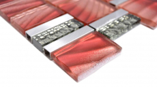 Mosaico di alluminio mosaico di vetro mosaico ALU rosso muro piastrelle backsplash cucina doccia bagno_f | 10 mosaico tappetini