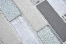 Mosaico traslucido Brick ECO vetro mosaico retrò grigio piastrelle parete backsplash cucina doccia bagno MOS88-R002