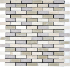 mosaico di vetro autoadesivo mosaico composito pietra naturale grigio backsplash piastrelle MOS200-002