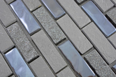 mosaico di vetro autoadesivo mosaico composito pietra naturale grigio antracite nero backsplash piastrelle MOS200-003