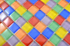 Mosaico trasparente in vetro cristallo colorato piastrelle da parete backsplash cucina bagno MOS88-1235_f | 10 tappetini a mosaico
