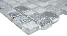 Mano modello trasparente cristallo mosaico vetro mosaico grigio nero parete piastrelle backsplash cucina bagno MOS85-0203_m
