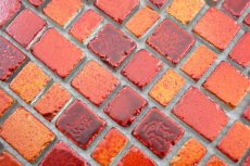 Mano modello trasparente cristallo mosaico vetro mosaico rosso muro piastrelle backsplash cucina bagno MOS85-0009_m