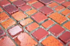 Mano modello trasparente cristallo mosaico vetro mosaico rosso muro piastrelle backsplash cucina bagno MOS85-0009_m