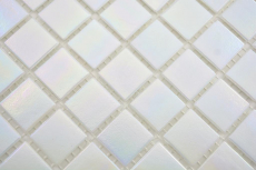 Mosaico di vetro piastrelle di mosaico bianco madreperla arcobaleno iridium backsplash cucina bagno MOS240-WA02-N