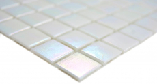 Mosaico di vetro piastrelle di mosaico bianco madreperla arcobaleno iridium backsplash cucina bagno MOS240-WA02-N