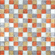 Trasparente cristallo vetro mosaico oro argento nero rosso struttura muro piastrelle backsplash cucina bagno MOS88-71739_f | 10 mosaico tappetini