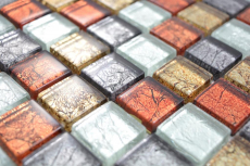 Trasparente cristallo vetro mosaico oro argento nero rosso struttura muro piastrelle backsplash cucina bagno MOS88-71739_f | 10 mosaico tappetini