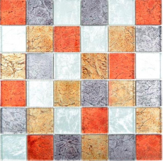 Trasparente cristallo vetro mosaico oro argento nero rosso struttura muro piastrelle backsplash cucina bagno MOS129-71739_f | 10 mosaico tappetini