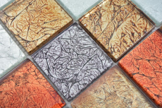 Trasparente cristallo vetro mosaico oro argento nero rosso struttura muro piastrelle backsplash cucina bagno MOS129-71739_f | 10 mosaico tappetini