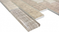 Mosaico traslucido mattone composito ECO vetro mosaico tessile beige muro piastrelle backsplash cucina bagno MOS24-2099