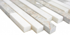 Mano campione marmo mosaico composito pietra grigio bianco mosaico piastrelle muro backsplash cucina bagno MOS87-0201_m