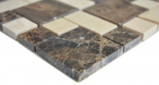 Mosaico di marmo dipinto a mano pietra emperador dark cremarfil mosaico piastrelle parete backsplash cucina bagno MOS88-1312_m