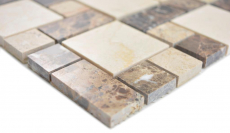 Mosaico di marmo dipinto a mano pietra emperador dark cremarfil mosaico piastrelle parete backsplash cucina bagno MOS88-1313_m