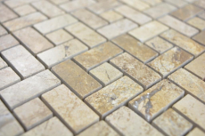 Mosaico di marmo ruota pietra cioccolato lucido mosaico piastrelle muro backsplash cucina bagno MOS88-B13_f