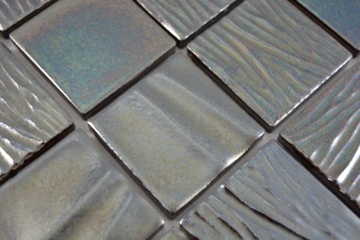 Piastrella di ceramica a mosaico nero iridium antracite Piastrella di ceramica da parete specchio cucina bagno MOS14-0003