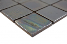 Mosaico ceramico dipinto a mano Kanaan nero mosaico piastrelle muro backsplash cucina bagno MOS14-0003_m