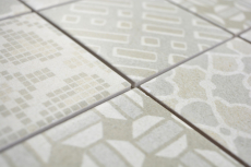 Mosaico ceramico dipinto a mano picolo BIANCO piastrella mosaico muro backsplash cucina bagno MOS22B-B01_m