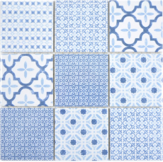 Mosaico ceramico dipinto a mano Mosaico blu COOL piastrelle muro backsplash cucina bagno MOS22B-CB04_m