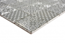 Campione a mano ceramica mosaico nero bianco mosaico piastrelle parete backsplash cucina bagno MOS14-0333_m