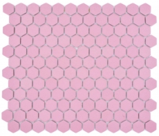 Piastrella di mosaico esagonale in ceramica mini rosa antico R10B piatto doccia piastrella pavimento piastrella mosaico piastrella bagno antiscivolo - MOS11H-1111-R10