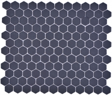 Piastrella esagonale mosaico ceramica mini nero R10B piatto doccia piastrella pavimento mosaico piastrella antiscivolo bagno WC - MOS11H-0003-R10