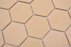 Piastrella di mosaico esagonale in ceramica ocra arancione R10B piatto doccia piastrella pavimento piastrella mosaico parete antiscivolo bagno - MOS11H-0808-R10