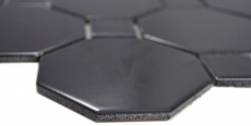 Mosaico ceramico a mano Octa nero opaco con piastrelle di mosaico nero lucido piastrelle da parete backsplash cucina bagno MOS13-Octa0311_m