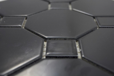 Mosaico ceramico a mano Octa nero opaco con piastrelle di mosaico nero lucido piastrelle da parete backsplash cucina bagno MOS13-Octa0311_m