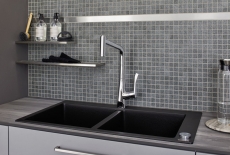 Piastrelle di ceramica a mosaico antiscivolo piatto doccia pietra grigio opaco - MOS18-0208-R10