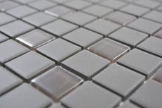 Piastrella di mosaico dipinta a mano bagno ceramica grigio scuro marrone non smaltato mosaico di vetro MOS18-1313-R10_m