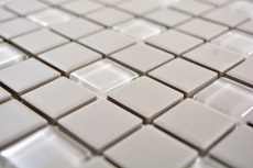 Piastrella a mosaico in ceramica grigia non smaltata Piatto doccia a mosaico in vetro MOS18-0202-R10_f