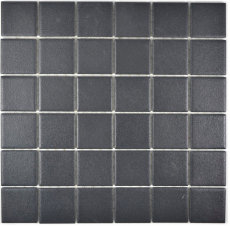 Mosaico dipinto a mano in ceramica nero morbido SLIPPROOF SLIPPROOF MOS14-0311-R10_m