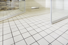 Piastrella di ceramica a mosaico beige chiaro magnolia non smaltata RUGGED pavimento doccia - MOS14B-1211-R10